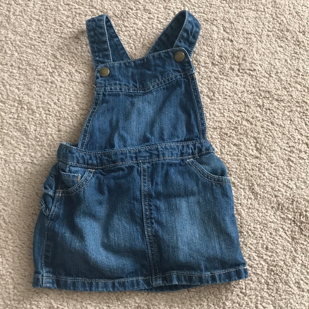 Denim overall dress